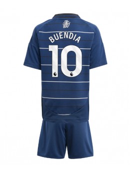 Aston Villa Emiliano Buendia #10 Ausweichtrikot für Kinder 2024-25 Kurzarm (+ Kurze Hosen)